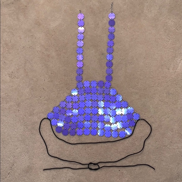 Custom beautiful purple chain top - Picture 2 of 6